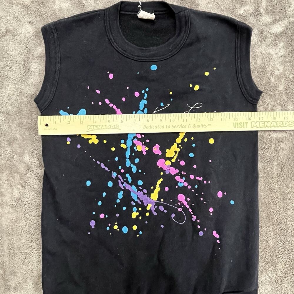 Vintage 1985 Kenny Loggins Vox Humana World Tour Sleeveless Sweatshirt Small - Picture 4 of 5
